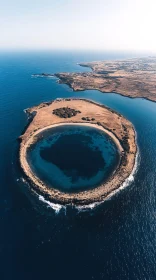 Circular Lagoon Island from Above