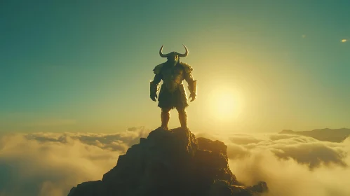 Mountain Peak Warrior with Horns