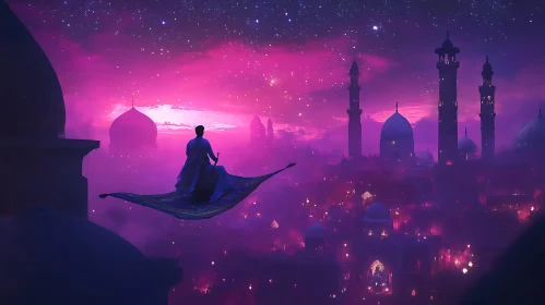 Flying Carpet Adventure at Night