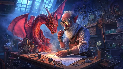 Inventor and Dragon: Steampunk Design