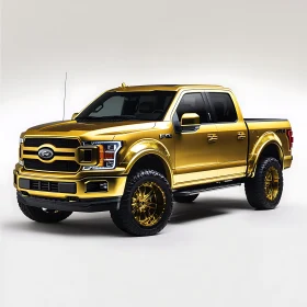 Elegant Gold Pickup Truck Design