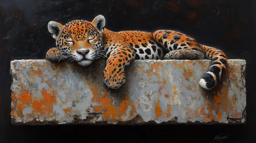 Creative Portrait of a Relaxed Wildcat