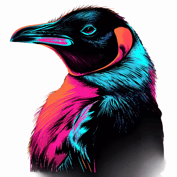 Colorful Penguin T-Shirt Design