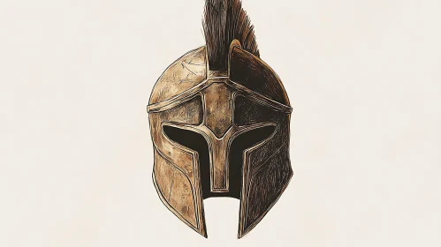 Bronze Helmet Illustration