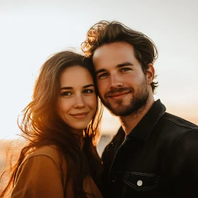 Smiling Couple in Golden Hour