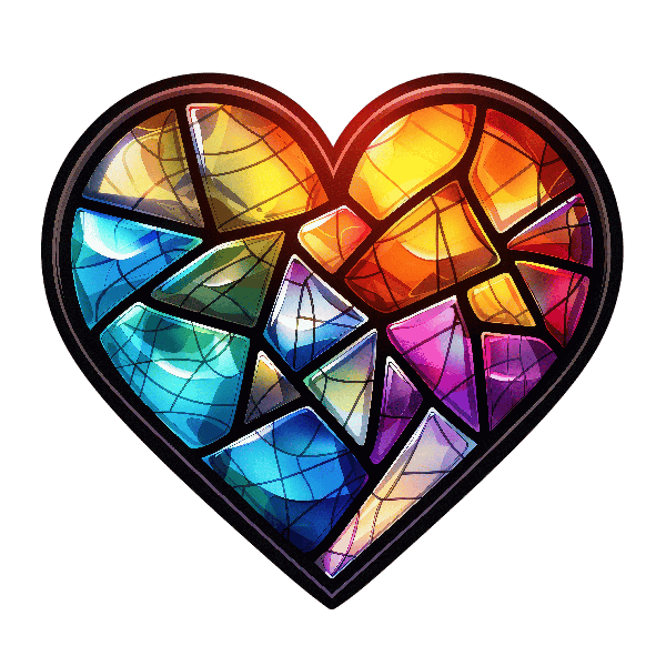 Multicolor Heart T-Shirt Design POD Design