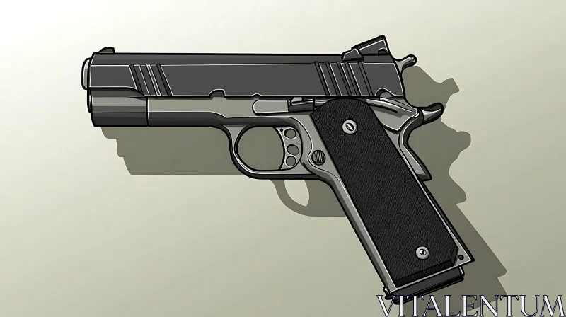 AI ART Monochrome Firearm Graphic Design