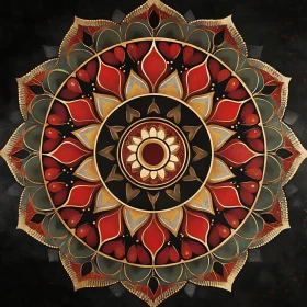 Symmetrical Mandala Art with Intricate Patterns