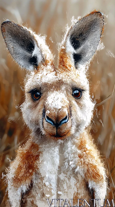 Kangaroo Wildlife Art AI Image