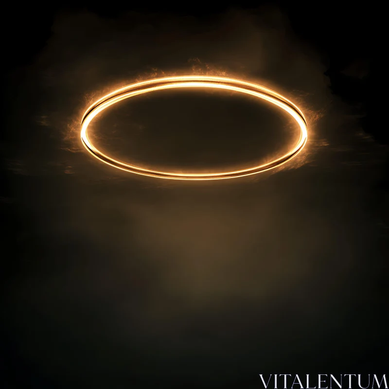 Glowing Halo in the Dark AI Image