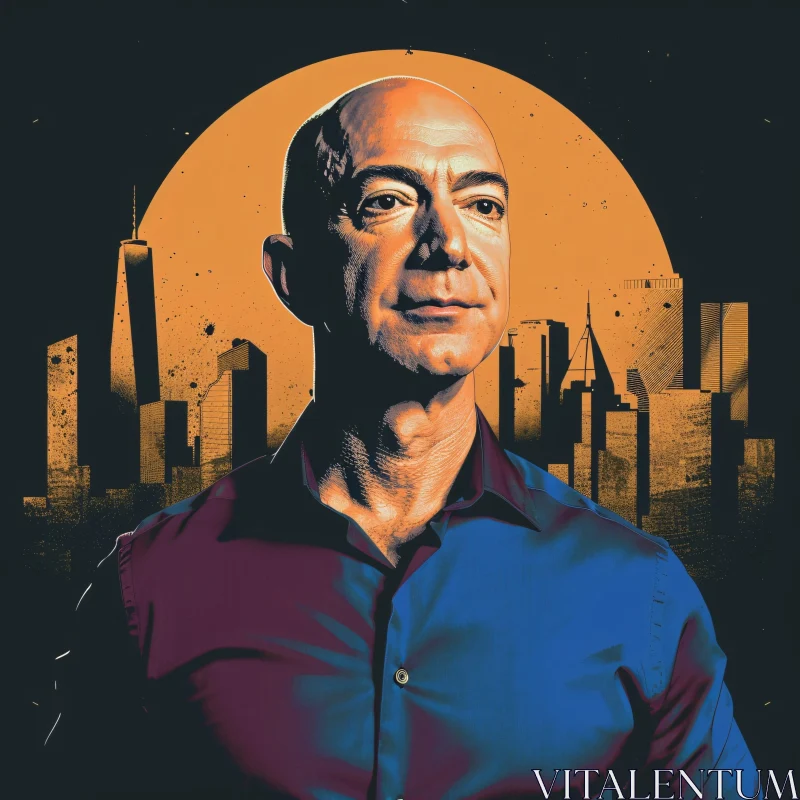 Jeff Bezos Urban Art AI Image