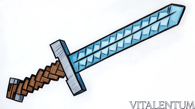 Minecraft Sword Art AI Image