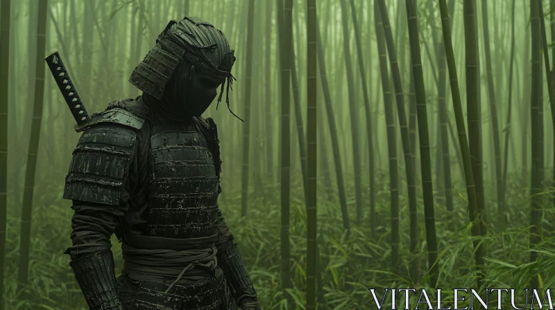 AI ART Silent Guardian of the Bamboo Grove