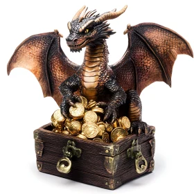 Mythical Dragon with Golden Hoard