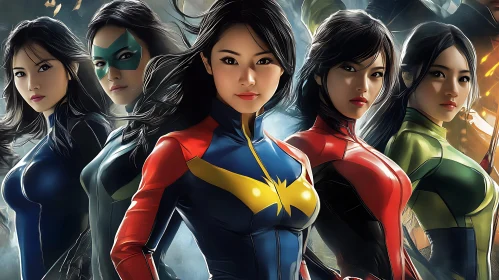 Asian Superheroines Unite