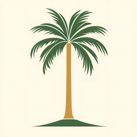 Tropical Palm Tree Silhouette Art