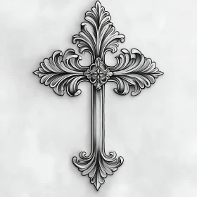 Intricate Metal Cross Design