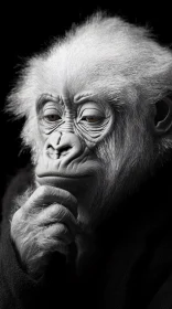 Contemplative Primate Image