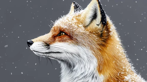 Snow-Kissed Fox Portrait