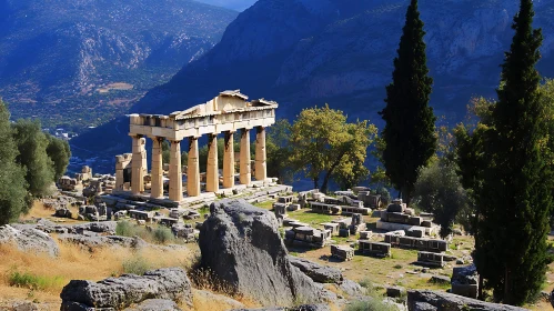 Historical Greek Temple Ruins