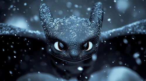 Snowy Dragon Portrait