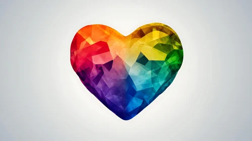 Colorful Geometric Heart Design