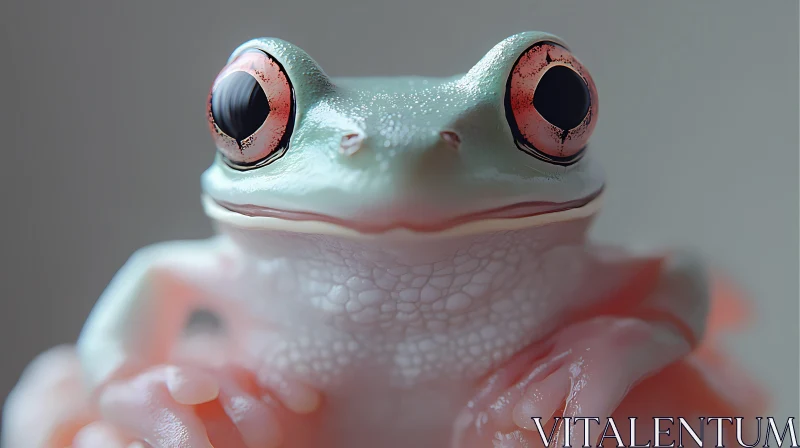 Frog's Intricate Eye Details AI Image