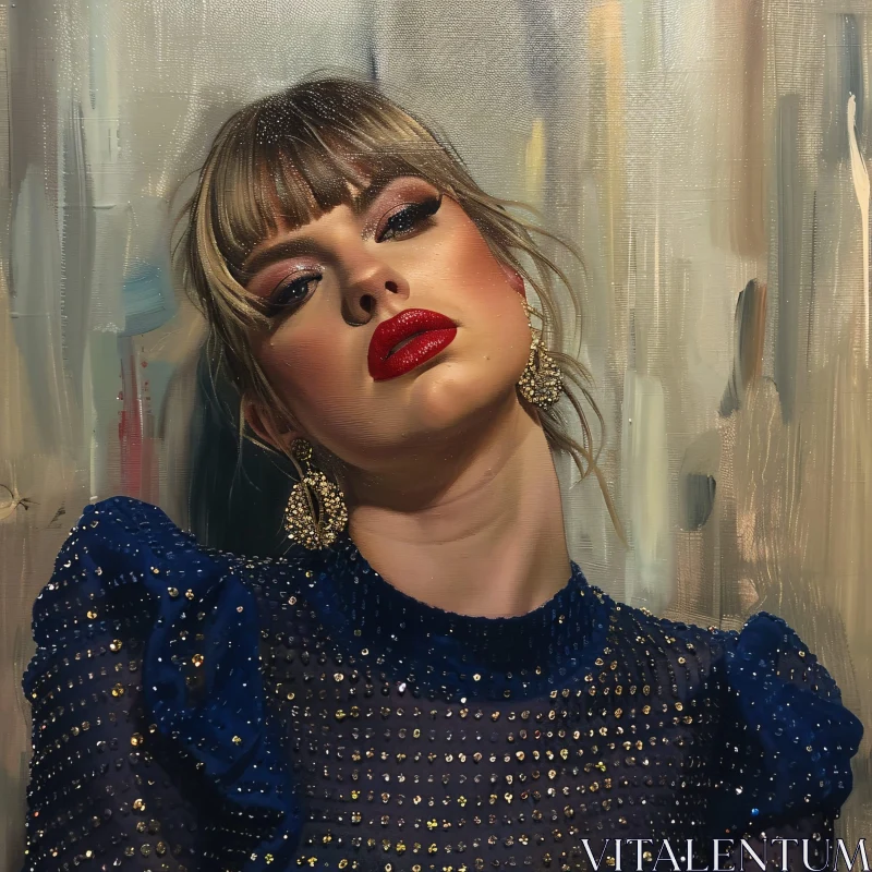 AI ART Glamorous Portrait of Taylor Swift