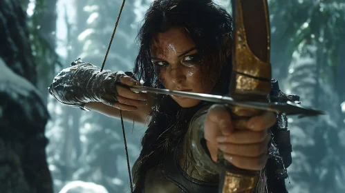 Female Warrior with Bow and Arrow