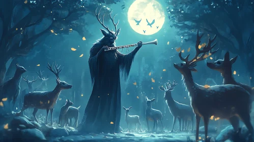 Mystical Forest Deer Flute Performance