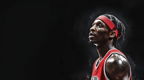 Intense Basketball Player Gaze