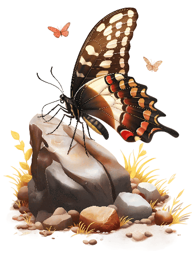 Realistic Butterfly Illustration on Transparent Background