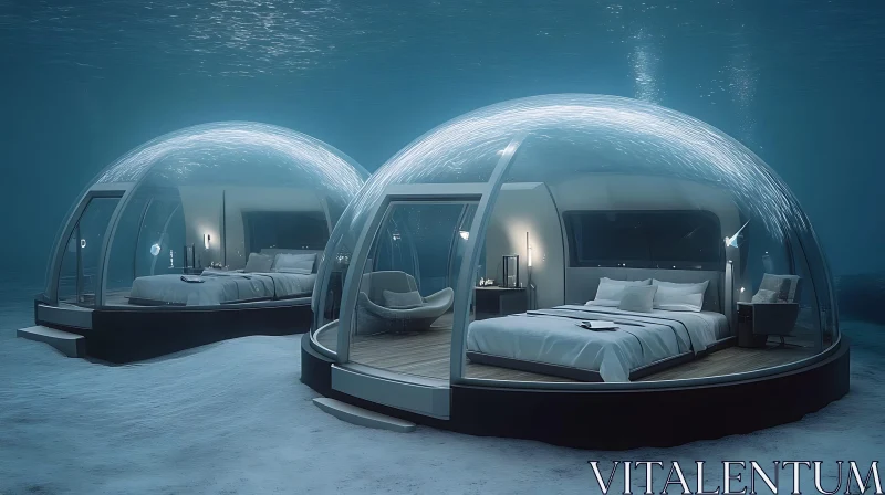 Modern Underwater Dome Bedrooms AI Image