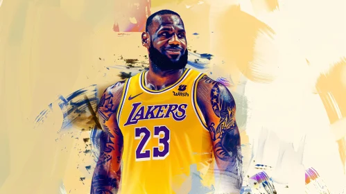 LeBron James Lakers Art