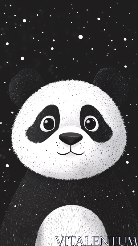 Charming Cartoon Panda Illustration AI Image