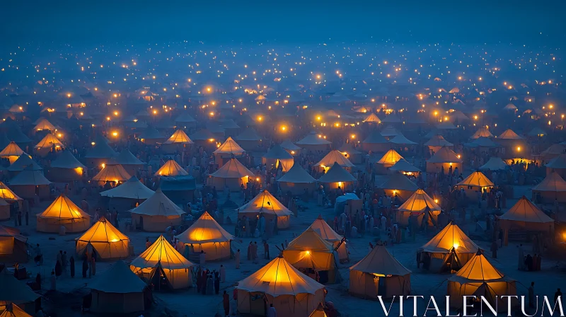 AI ART Twilight Tent City