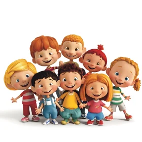 Happy Kids Cartoon Character Collection