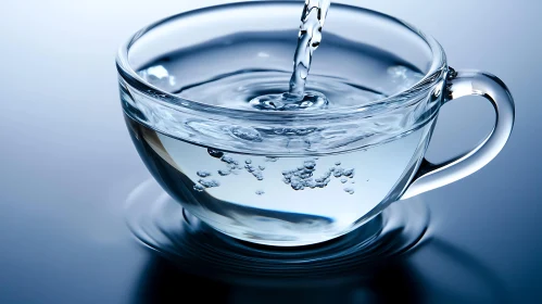 Refreshing Water in Glass Cup