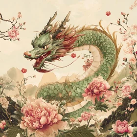 Floral Dragon Art