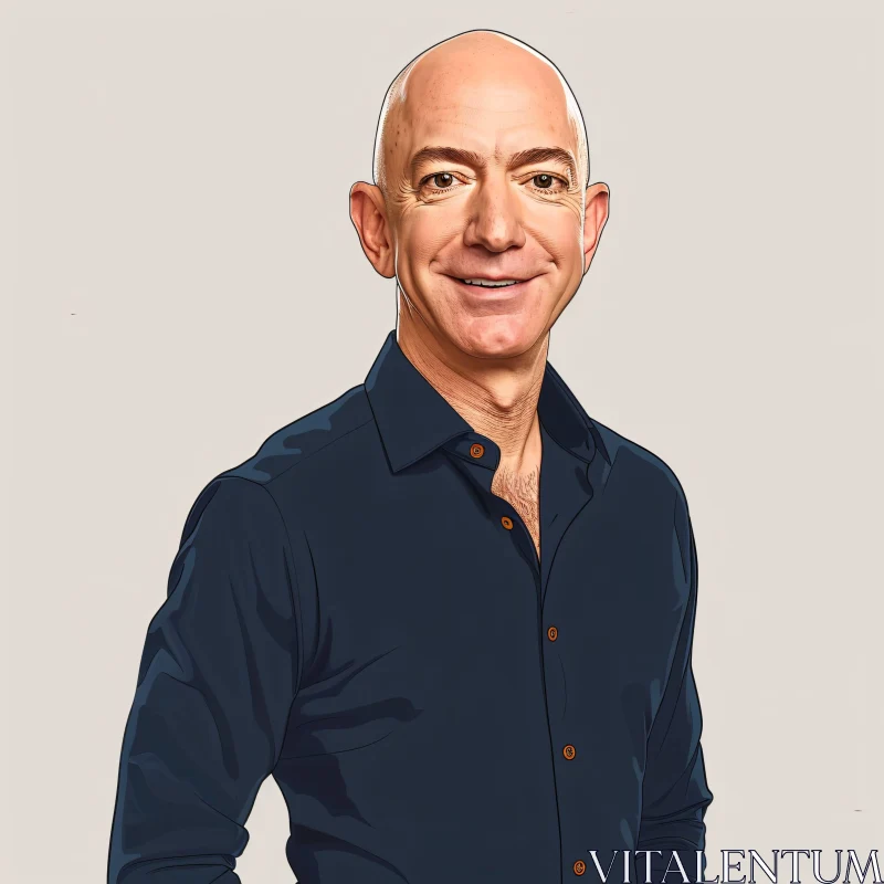 AI ART Jeff Bezos Digital Illustration