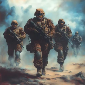 Army Soldiers on Patrol Mission