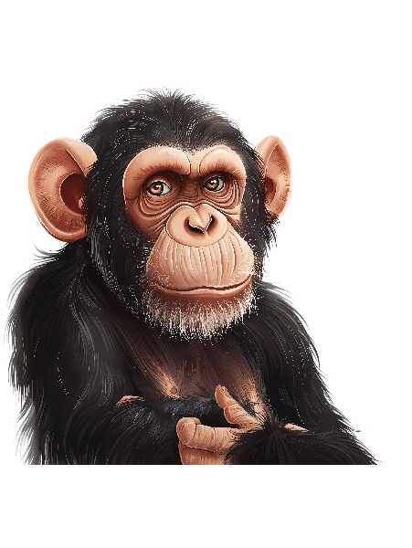 POD Design Thoughtful Chimpanzee Art