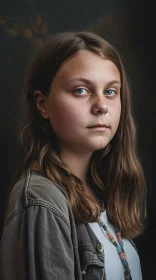 Greta Thunberg Environmentalist Portrait