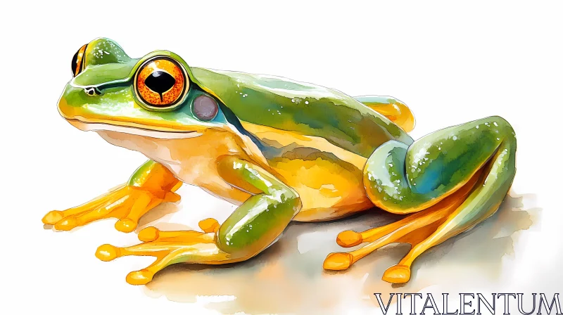 AI ART Vivid Frog Artwork