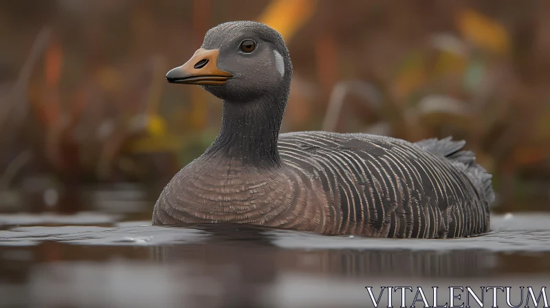 Graceful Goose in Tranquil Waters AI Image