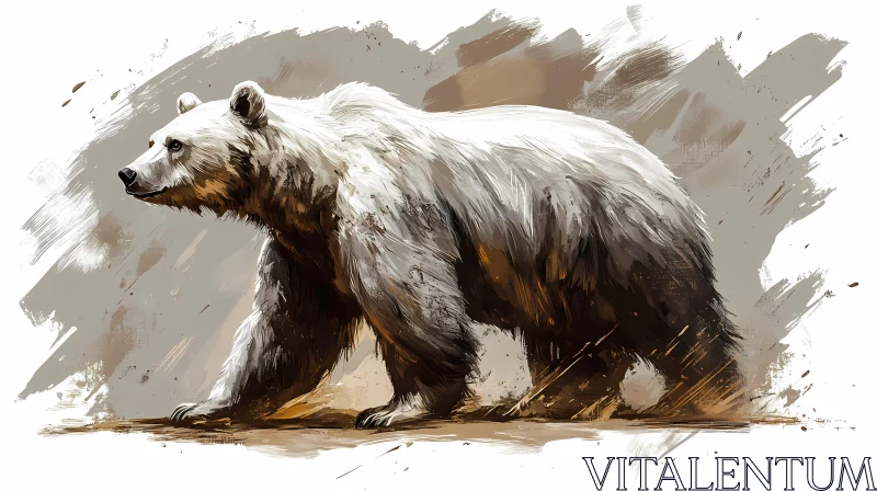 AI ART Artistic Bear Portrait in Abstract Style