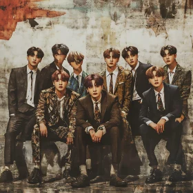 Group Portrait of Men in Fashionable Suits