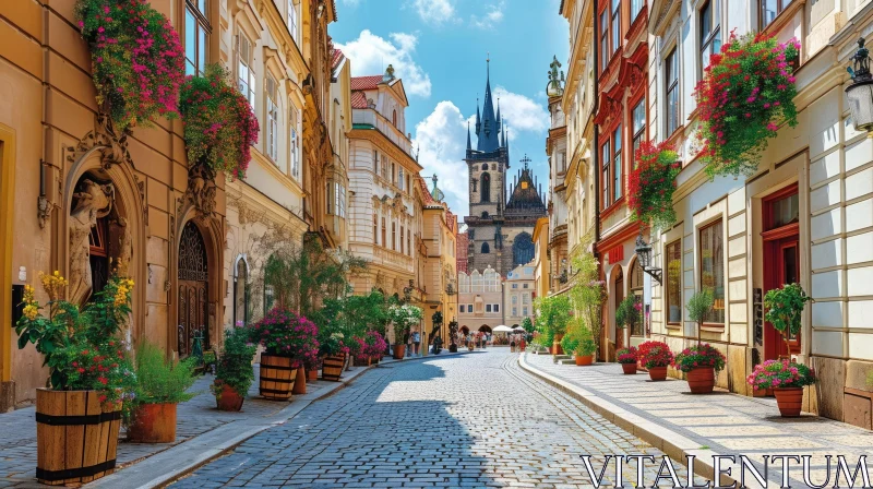 Discover the Enchanting Streets of a Czech City AI Image