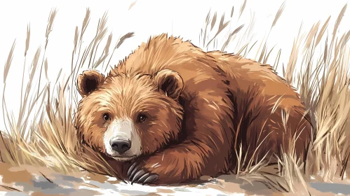 Tranquil Bear in Natural Habitat