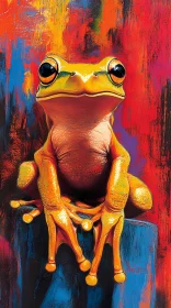 Colorful Artistic Frog Illustration